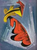 Untitled by Richard Rogers, Oil on board, sold Feb 2025
