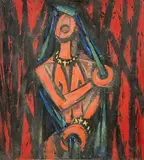 Untitled by Richard Rogers, Oil on board, sold Feb 2025