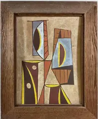 Untitled by Richard Rogers, Oil on board, sold Feb 2025