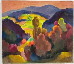 Untitled by Richard Rogers, Oil on canvas, sold Feb 2025