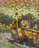Untitled by Richard Rogers, Oil on board, sold Feb 2025