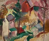 Untitled by Richard Rogers, Oil on board, sold Feb 2025
