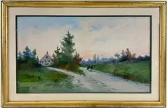 Untitled by Clarence E Braley, Pastel, sold Feb 2025