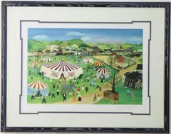 Circus in the Meadow by Will Moses, Lithograph, sold Feb 2025