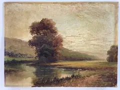Untitled by Augustus Spencer, Oil on board, sold Feb 2025