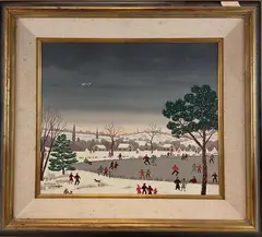 Untitled by Charles Lucien Pincon, oil on canvas, sold Feb 2025