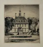 Governor's Palace, Williamsburg by Earl "Bill" Earle Horter, Etching, sold Feb 2025