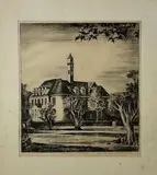 Capital Building Williamsburg by Earl "Bill" Earle Horter, Etching "Capital Building Williamsburg", sold Feb 2025