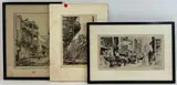New Orleans Corner by Earl "Bill" Earle Horter, Etchings including "New Orleans Corner", sold Feb 2025