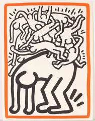 Fight Aids Worldwide by Keith Haring, Lithograph on Arches paper, sold Feb 2025