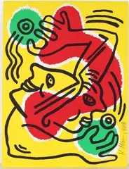 International Volunteer Day by Keith Haring, Lithograph on Arches paper, sold Feb 2025