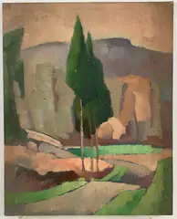 Untitled by Mary Bean Rogers, Oil on board, sold Mar 2025