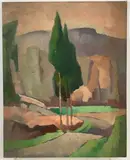 Untitled by Mary Bean Rogers, Oil on board, sold Mar 2025