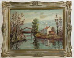 Untitled by Cesare A. Ricciardi, Oil on board, sold Mar 2025