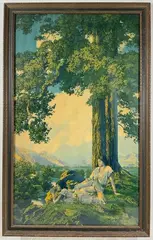 Hilltop by Maxfield Parrish, Lithograph print, sold Mar 2025
