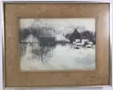 Winter Solitude by Mac Fisher, Watercolor, sold Mar 2025