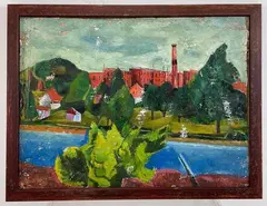 Untitled by Wesley Lea, Oil on board, sold Mar 2025