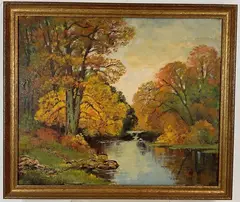 Untitled by Ernest T. Fredericks, Oil on canvas, sold May 2025