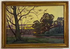 Untitled by Bears the Signature William Wendt, Oil on board, sold May 2025