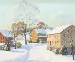 The Old Mill by John E. Berninger, Oil on canvas, sold Jun 2025