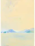 The Narrow to Paradise; Lake George by Violet Oakley, Watercolor and gouache, sold Jun 2025