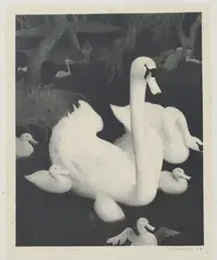 Swans' by Conrad Buff, Lithograph print, sold Jun 2025