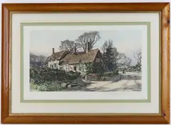 Ann Hathaway's Cottage by Wilfred Williams Ball, Lithograph print "Ann Hathaway's Cottage", sold Jun 2025