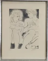 Le Couple by Hans Erni, Lithograph, sold Jul 2025