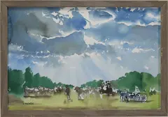 Untitled by Joseph E. Frederic, Watercolor, sold Jul 2025