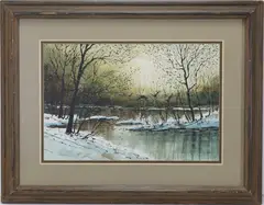 Untitled by Edward Scirrotto, Watercolor/gouache, sold Jul 2025
