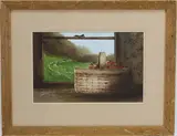 Untitled by Edward Scirrotto, Watercolor, sold Jul 2025