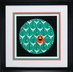 Coniferous Cardinal by Charley Harper, Lithograph print, sold Jul 2025
