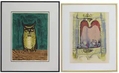 Owl by Mildred Murphy Dillon, Lithograph prints (2), sold Aug 2025