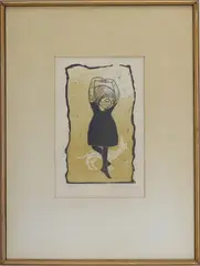 Tip Toe by Helen K Siegl, Woodblock print, sold Aug 2025