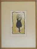 Tip Toe by Helen K Siegl, Woodblock print, sold Aug 2025