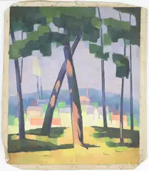 Untitled by Richard Rogers, Oil on unstretched canvas, sold Aug 2025