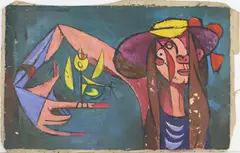 Untitled by Richard Rogers, Oil on unstretched canvas, sold Aug 2025