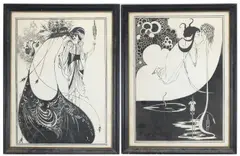 The Peacock Skirt by Aubrey Vincent Beardsley, Lithographs (2), sold Aug 2025