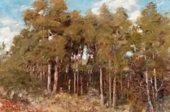 A Mountain Clearing, Macedon by Frederick McCubbin, 1904, oil on canvas on board, sold Nov 2016
