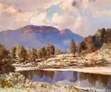 The Grand Burragorang Valley by Rubery Bennett, oil on canvas, sold Nov 2016
