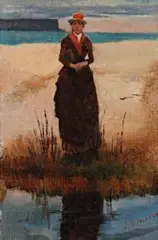 Eliza Ashton by Julian Ashton, c.1890s, oil on canvas board, sold Nov 2016