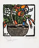 Basket Of Australian Flowers by Margaret Preston, 1925, Edition: edition of 50, sold Nov 2016