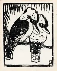 Kookaburras by Margaret Preston, c.1923, Edition: edition of 50, sold Nov 2016