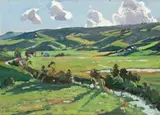 Landscape At Bangalow by Will Ashton, 1934, oil on canvas board, sold Nov 2016