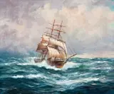 Torrens by John Charles Allcot, oil on canvas board, sold Nov 2016
