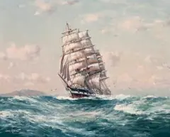 Clipper Ship, Sobraon by John Charles Allcot, oil on canvas board, sold Nov 2016