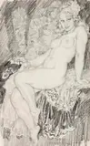 Sally by Norman Lindsay, c.1935, pencil on paper, sold Nov 2016