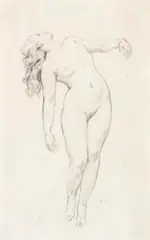 Delight by Norman Lindsay, pencil on paper, sold Nov 2016