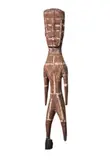 Untitled (Tiwi Figure) by Ben Tipungwuti, c.1960, natural earth pigments, resin and hair on carved ironwood, sold Oct 2016