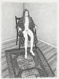 Study For The Red Carpet by John Brack, 1970, conté on paper, sold Sep 2016